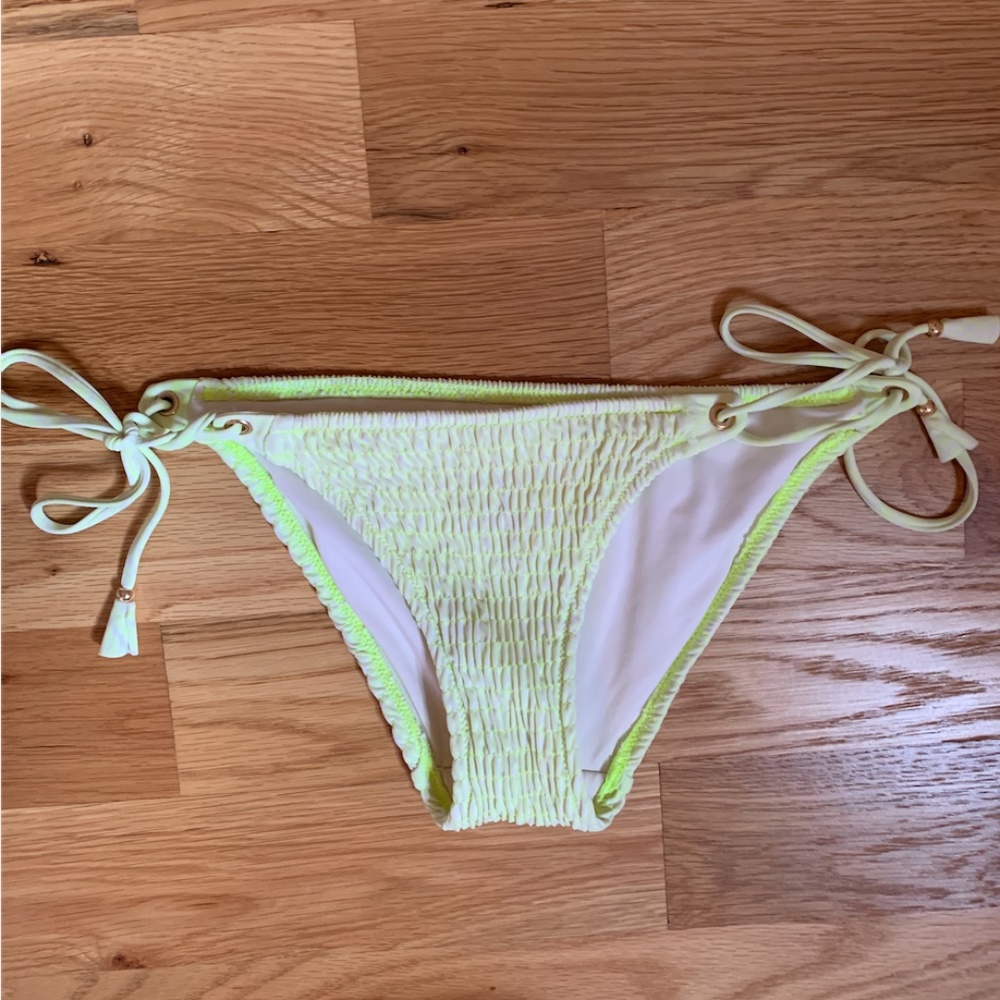 Strappy yellow bikini bottoms